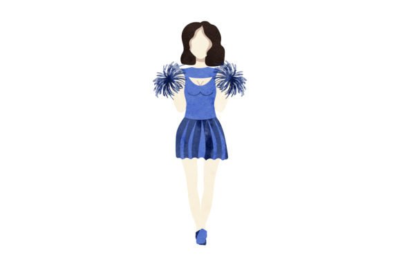 Cheerleader Mom Watercolor: Family Crafts Design