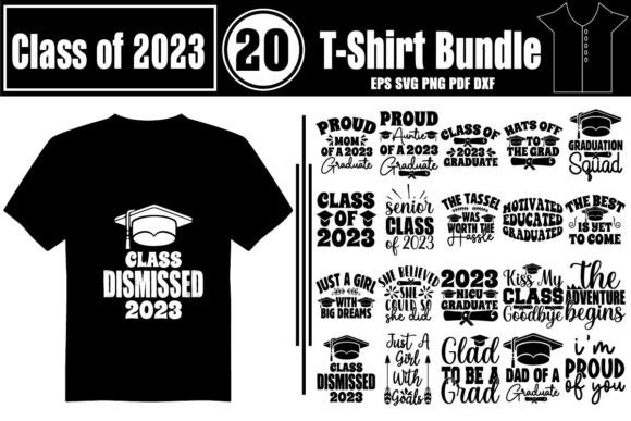 Class of 2023 T-Shirt Bundle Graphics