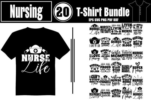 Nursing T-Shirt Bundle Graphics for Bloggers